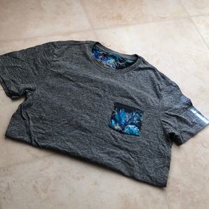 On the Byas Grey Tee Tropical Pacsun
